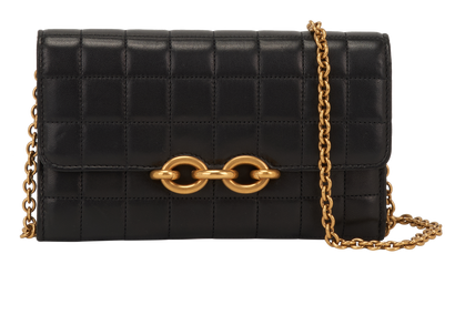 Saint Laurent Maillon Wallet On Chain, &pound;550, Handbags, Black, Leather, Front view